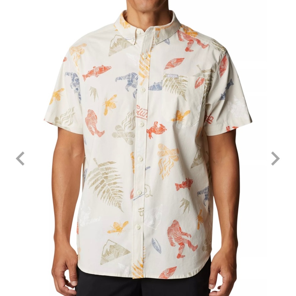NWT Columbia Men's Rapid Rivers Printed Short Sleeve Shirt